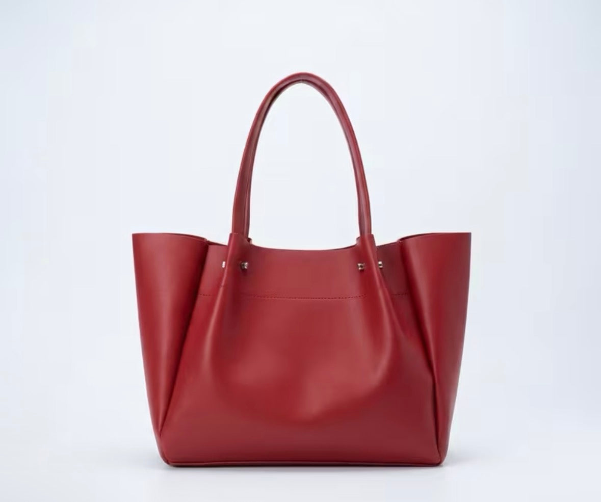 Red PU Leather Purse
