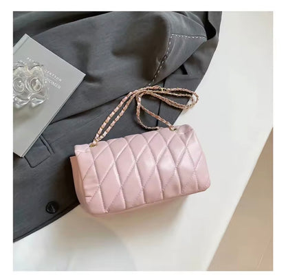 Quilted Crossbody Bags for Women - Small Leather Cross Body Shoulder Handbags Satchel Designer Evening Chain Purse