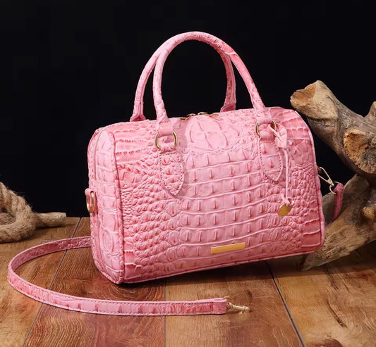 Crocodile Pattern Handbags for Women,Fashion Design Commuter Bag Female Vintage PU Leather Shoulder Crossbody Tote Bag