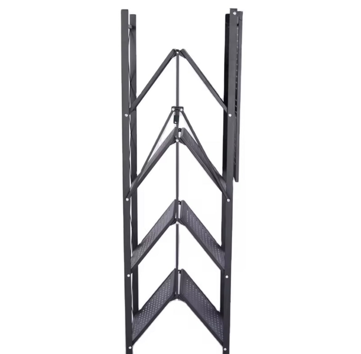 4 5 Tier Foldable Storage Shelves With Wheels, Large Capacity Shelving Unit, Freestanding Metal Wire Shelf Rack, No Assembly
