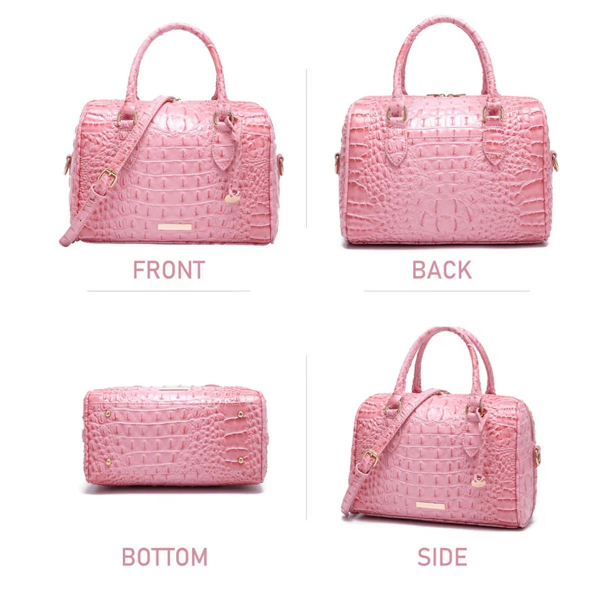 Crocodile Pattern Handbags for Women,Fashion Design Commuter Bag Female Vintage PU Leather Shoulder Crossbody Tote Bag