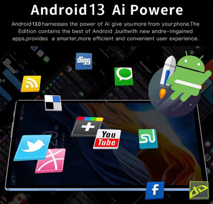 10.1 inch Tablets 4G Phone Call Octa Core Tablet Wi-Fi Bluetooth 8GB+64GB Dual SIM Android 13 Tablet PC