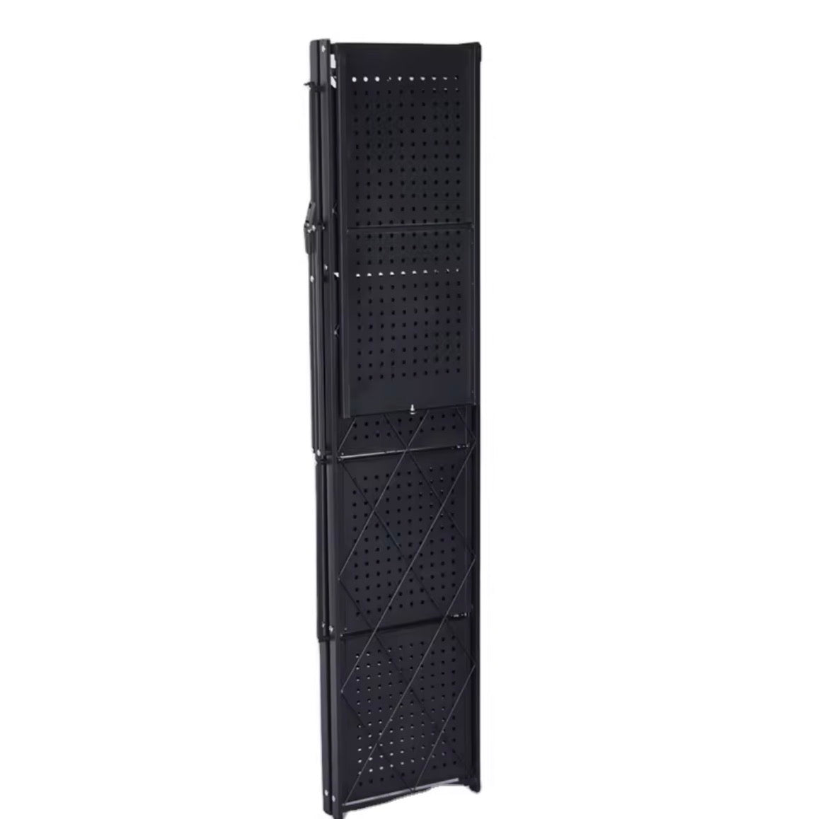4 5 Tier Foldable Storage Shelves With Wheels, Large Capacity Shelving Unit, Freestanding Metal Wire Shelf Rack, No Assembly