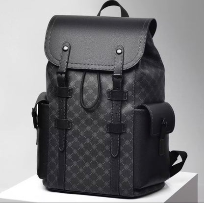 Fashion Men'S Functional Backpack, Shoulder Bag, Large Capacity Bag, Square Bag, Flip-Over Bag, Multi-Pocket, Scratch-Resistant