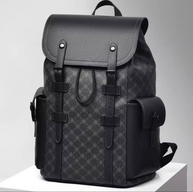 Fashion Men'S Functional Backpack, Shoulder Bag, Large Capacity Bag, Square Bag, Flip-Over Bag, Multi-Pocket, Scratch-Resistant