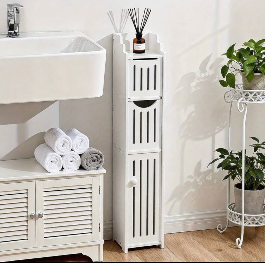 small-space storage cabinets, suitable for narrow bathroom storage corner floor-standing toilet cabinets