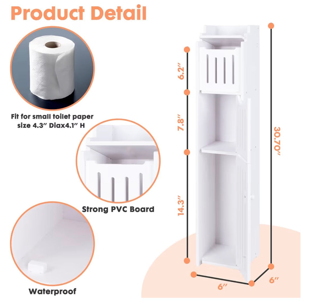 small-space storage cabinets, suitable for narrow bathroom storage corner floor-standing toilet cabinets
