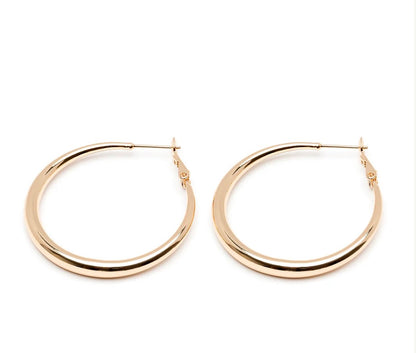 Hypoallergenic Medium Graduated Hoop Earrings