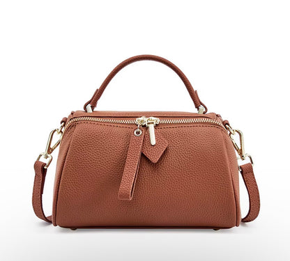 Genuine leather cowhide women's handbag mini lightweight storage bag crossbody shoulder pillow bag