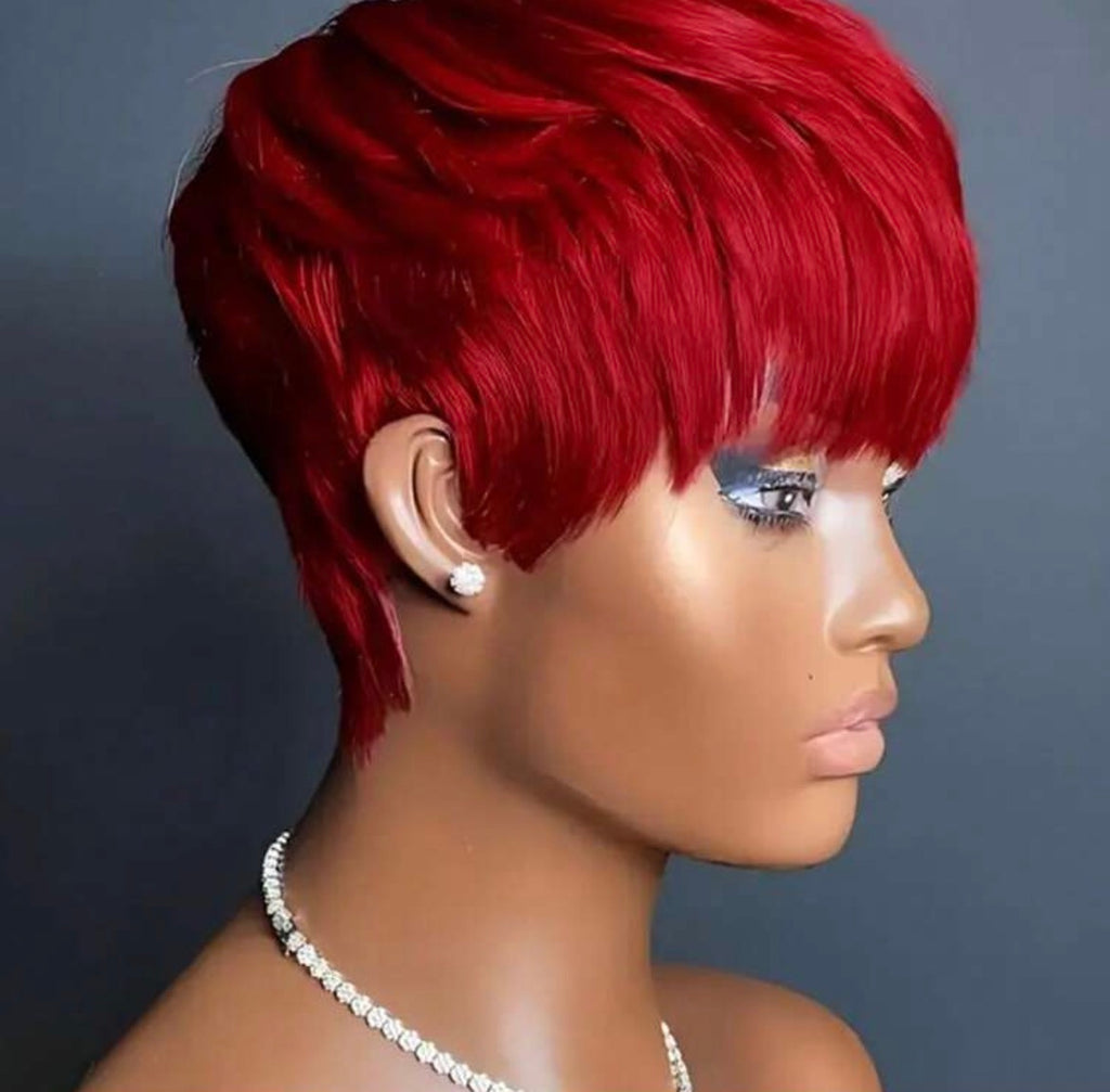 Short Pixie Cut Human Hair Hairtopper for Women Pixie Human Hair for Women Rose Net Pixie Thinning Hair Clip On Fluffy for Cosplay Suitable for All Ethnicities Party Essential with Secure Clip Fastening Wear for Summer Daily Use