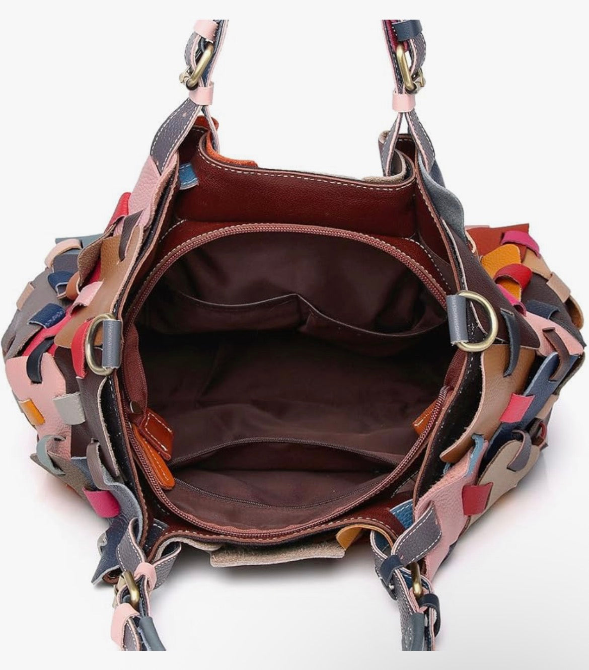 Ladies' bag, ethnic style, colorful European and American woven handbag, one shoulder crossbody beach bag, vegetable basket bag