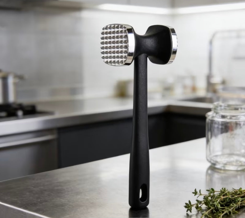 Heavy Duty Kitchen Meat Tenderizer, Double-Sided Stainless Steel Meat Hammer