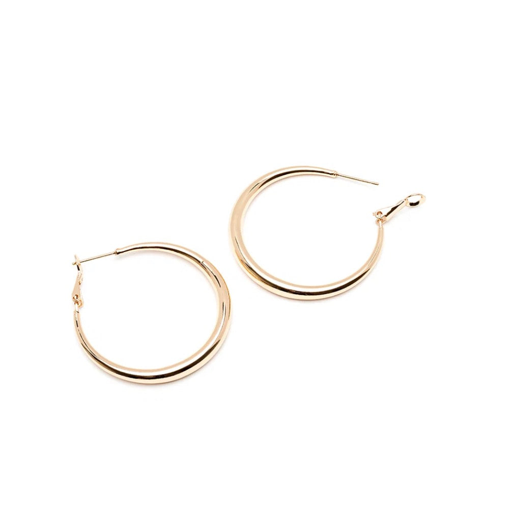 Hypoallergenic Medium Graduated Hoop Earrings
