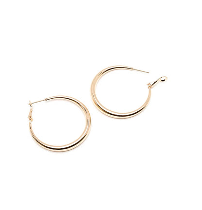 Hypoallergenic Medium Graduated Hoop Earrings