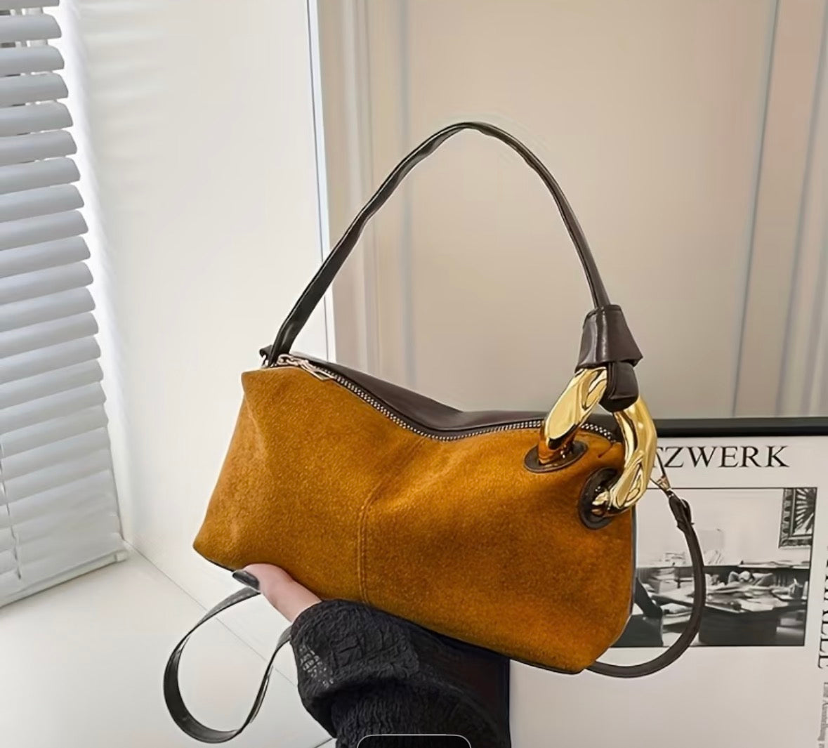 Texture Crossbody Bag Women Versatile Handle Casual