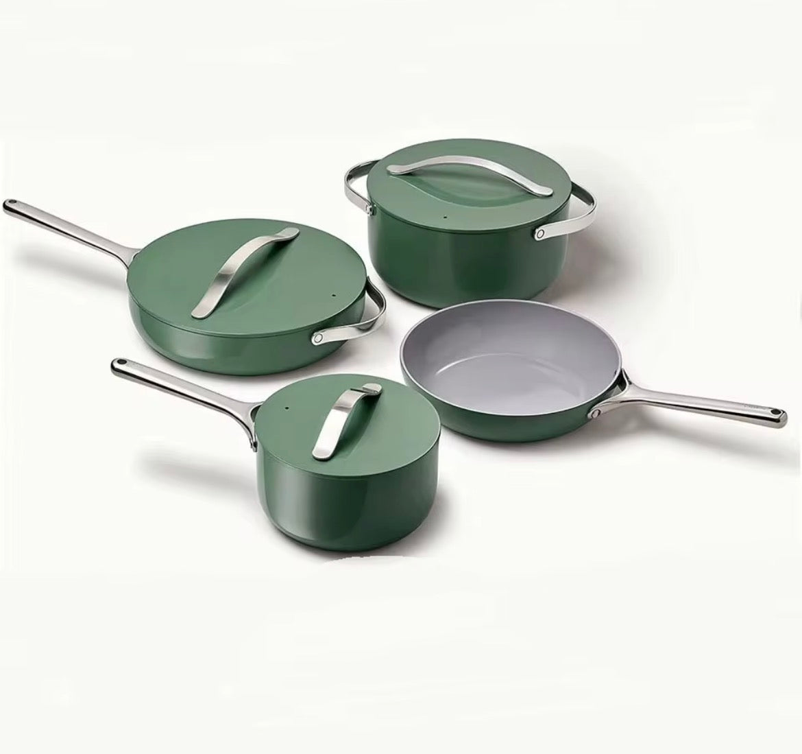 Ceramic Nonstick 12 Piece Cookware Set - Various Colors