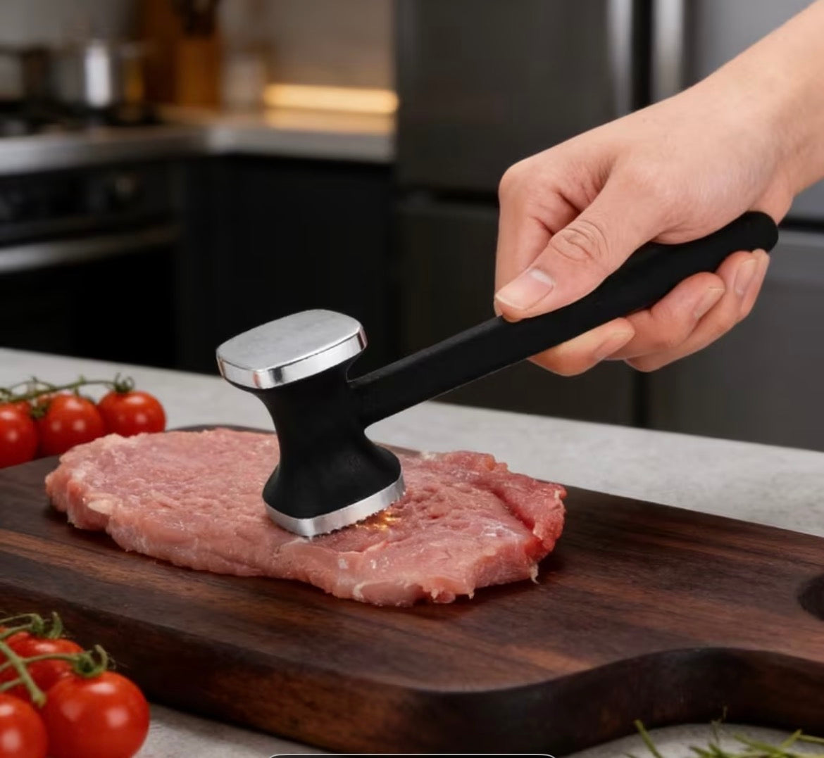 Heavy Duty Kitchen Meat Tenderizer, Double-Sided Stainless Steel Meat Hammer
