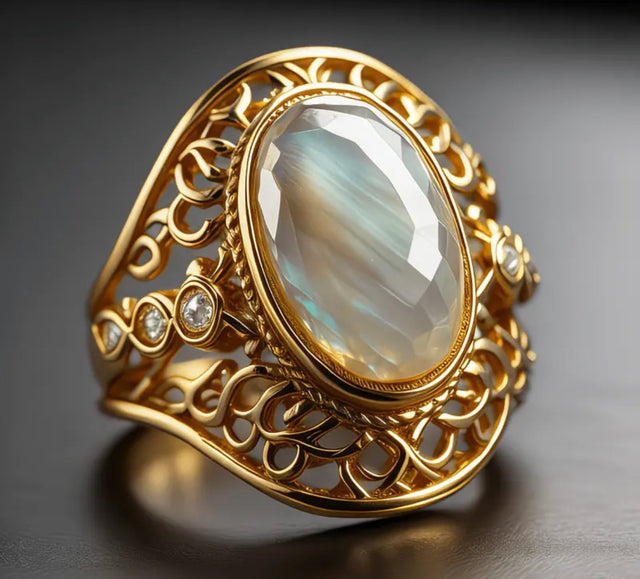 Oval Gemstone Ring- Size 9