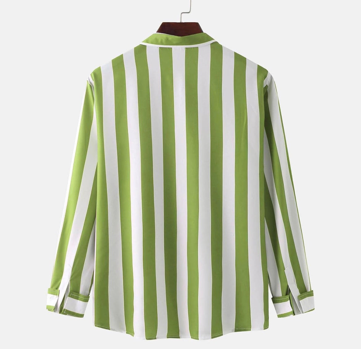 Striped Shirt for Men Long Sleeve Sprring Fall Casual Button Down Shirt Loose Fit Lightweight Retro Shirt