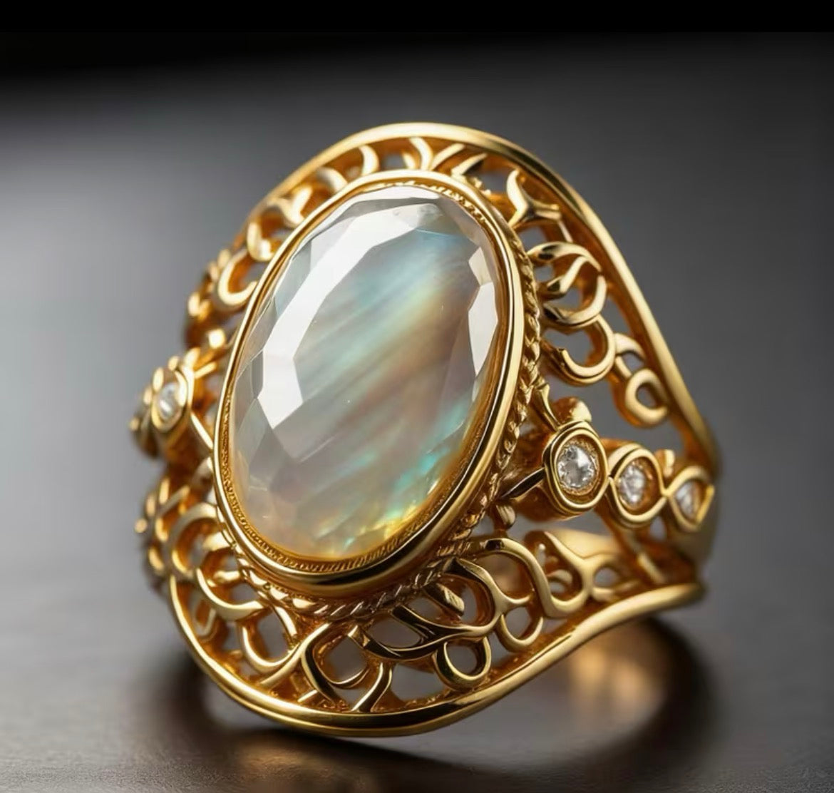 Oval Gemstone Ring- Size 9