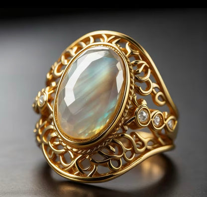 Oval Gemstone Ring- Size 9