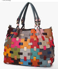 Ladies' bag, ethnic style, colorful European and American woven handbag, one shoulder crossbody beach bag, vegetable basket bag