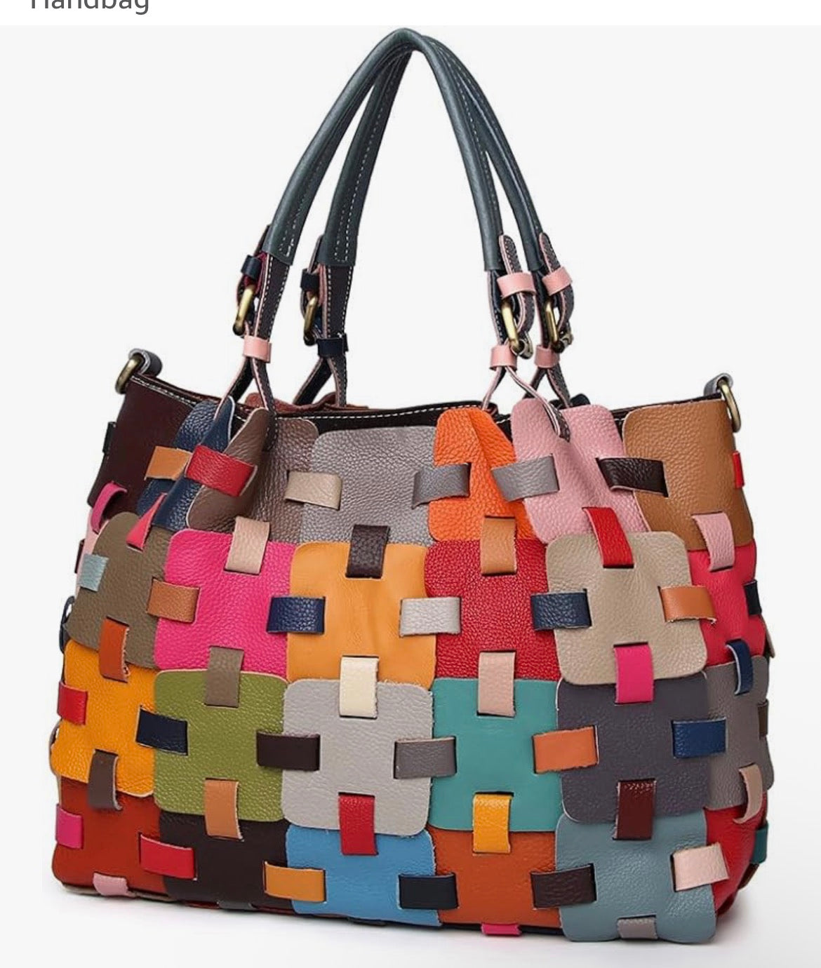Ladies' bag, ethnic style, colorful European and American woven handbag, one shoulder crossbody beach bag, vegetable basket bag