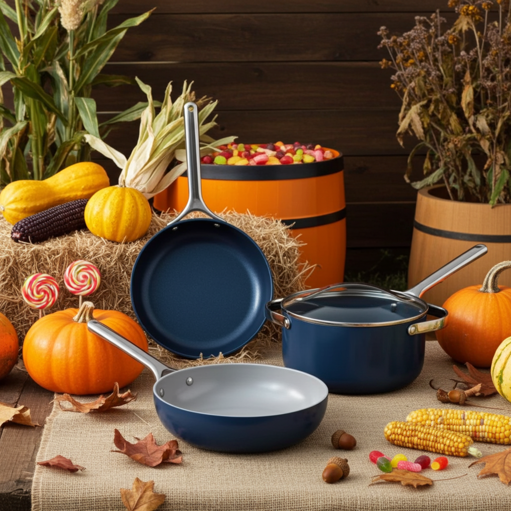 Ceramic Nonstick 12 Piece Cookware Set - Various Colors